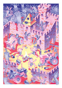 illustration d'une fête autour du feu