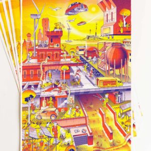 affiche riso éco techno