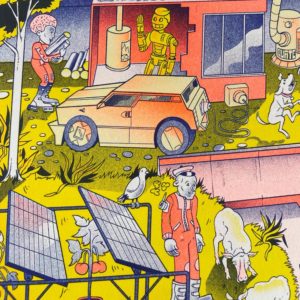 affiche riso éco techno