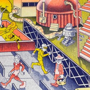affiche riso éco techno