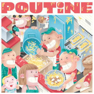 Illustration restaurant de frites poutine