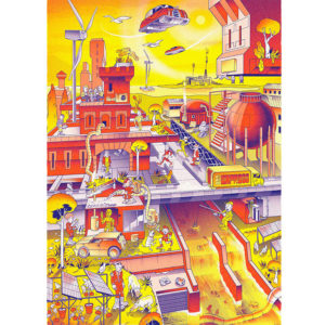 affiche riso éco techno